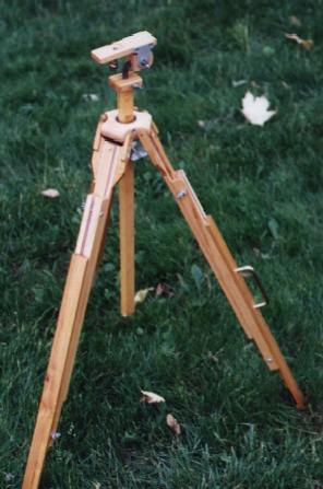 Wooden camera tripod